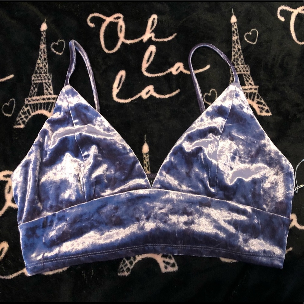 Lavender Velvet Crop Top
